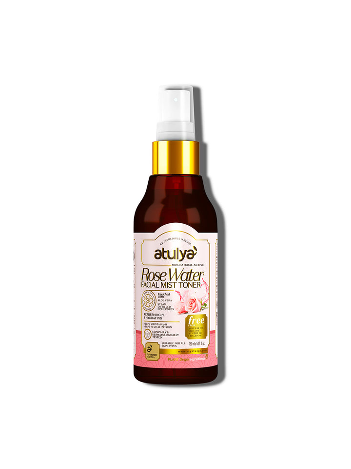 Atulya Rose Water Facial Mist Toner | Refreshing and Hydrating - 150ml