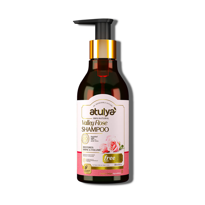 Atulya Vally Rose Shampoo | Restores Shine and Volume - 300ml