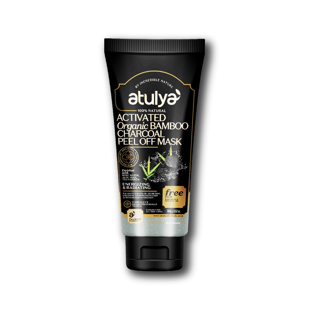 Atulya Activated Organic Bamboo Charcoal Peel Off Mask - 100gm