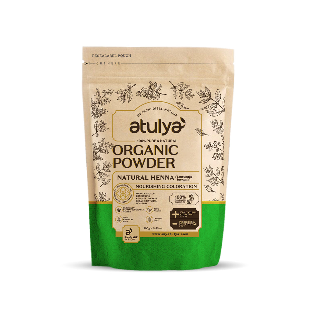 Atulya Organic Henna Powder | Nourishing Coloration - 100gm
