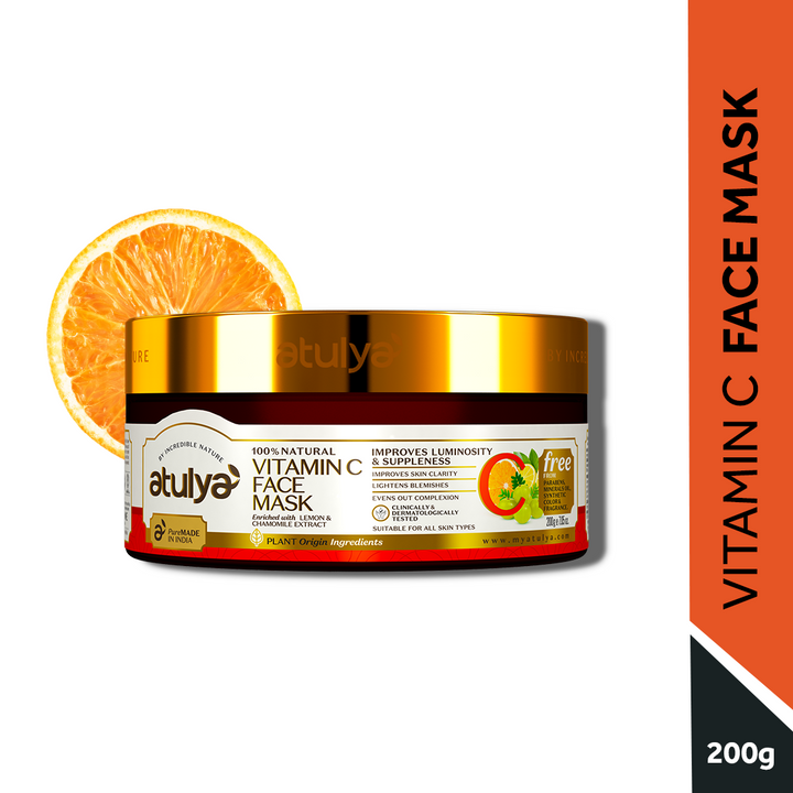 Atulya Vitamin C Face Mask | Brightens and Hydrates Skin - 200gm