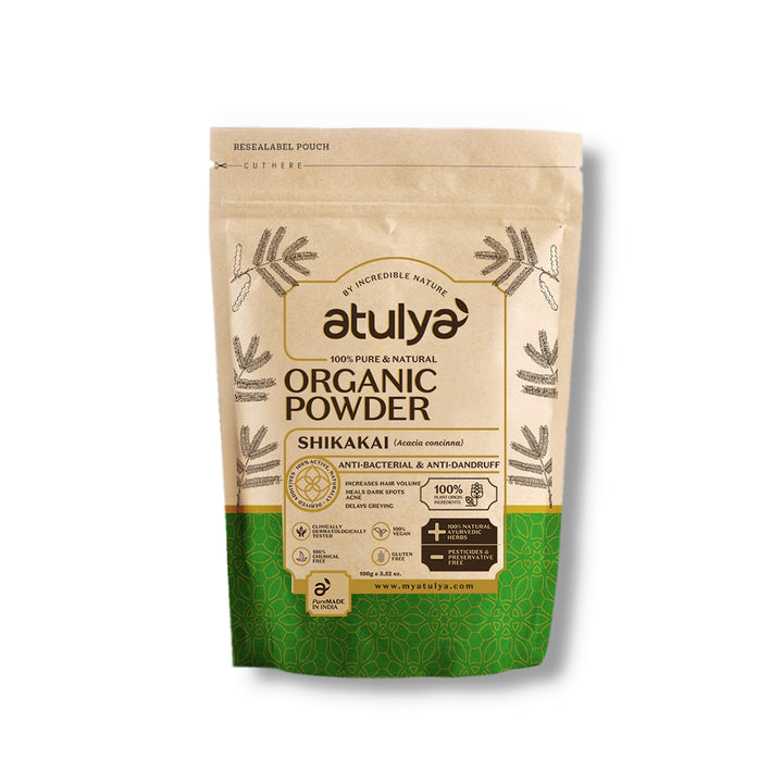 Atulya Shikakai Organic Powder - 100 % Pure & Natural - 100gm