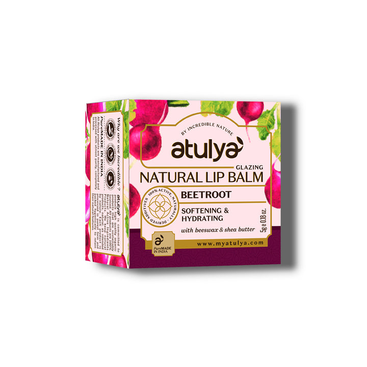 Atulya Beetroot Lip Balm | Softening and Hydrating - 5gm