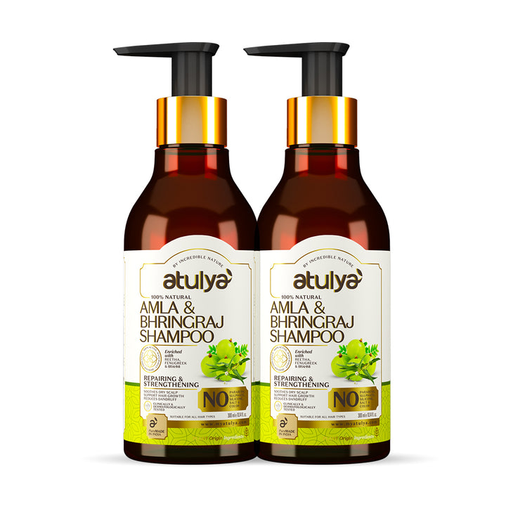 Atulya Amla & Bhringraj Shampoo Combo - 300ml Each (Pack of 2)