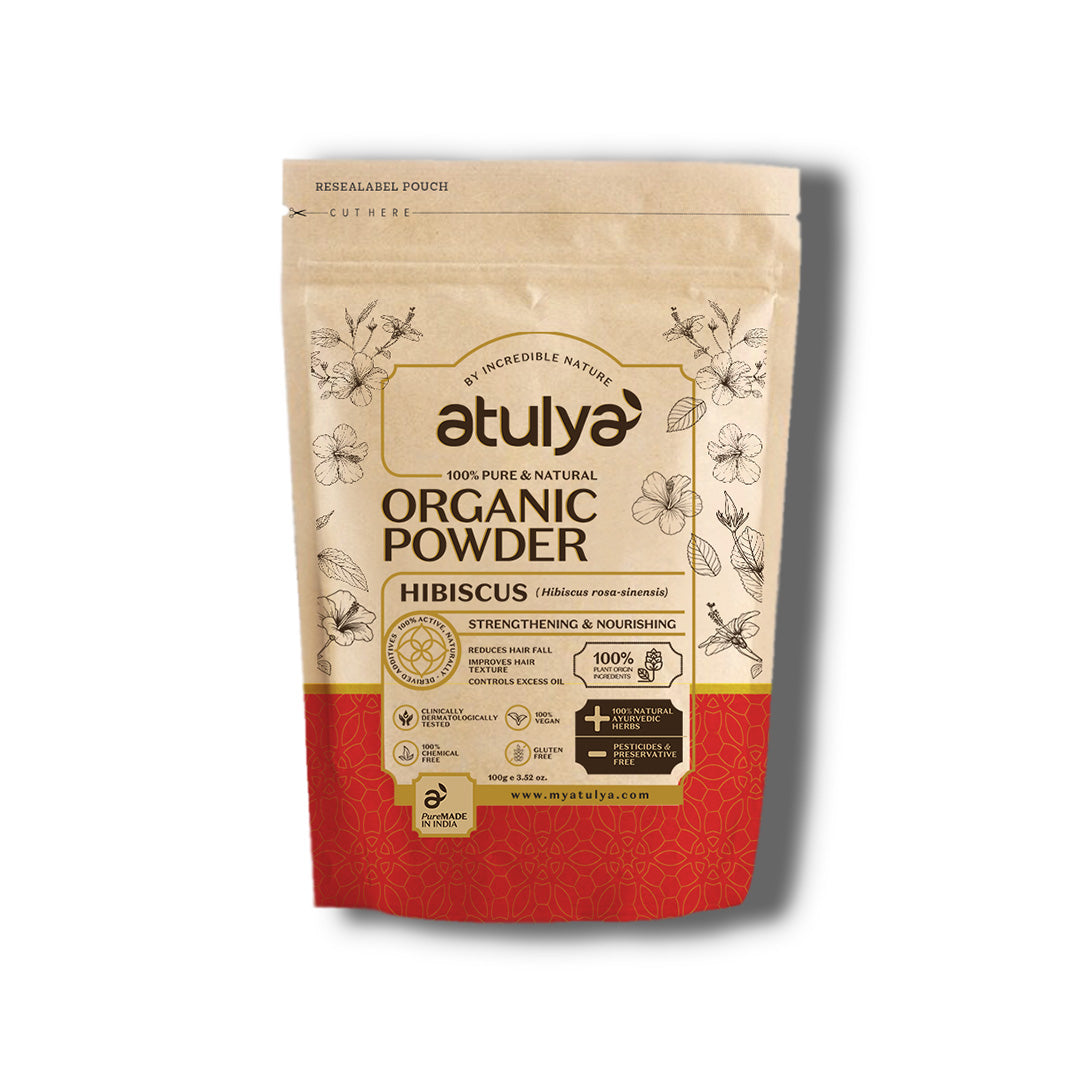 Atulya Organic Hibiscus Powder | Strengthening and Nourishing - 100gm