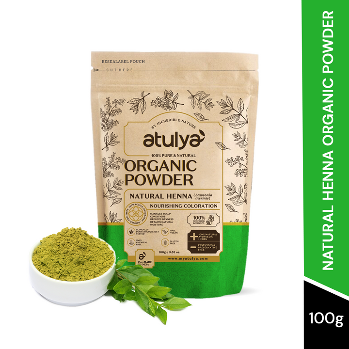 Atulya Organic Henna Powder | Nourishing Coloration - 100gm