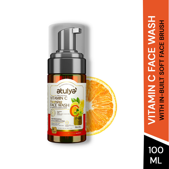Atulya Vitamin C Foaming Face Wash With Pump- 100ml