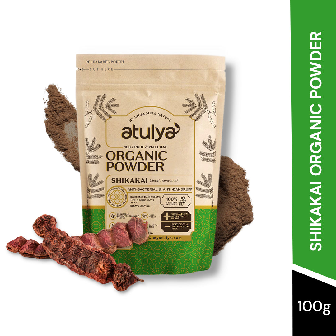 Atulya Shikakai Organic Powder - 100 % Pure & Natural - 100gm