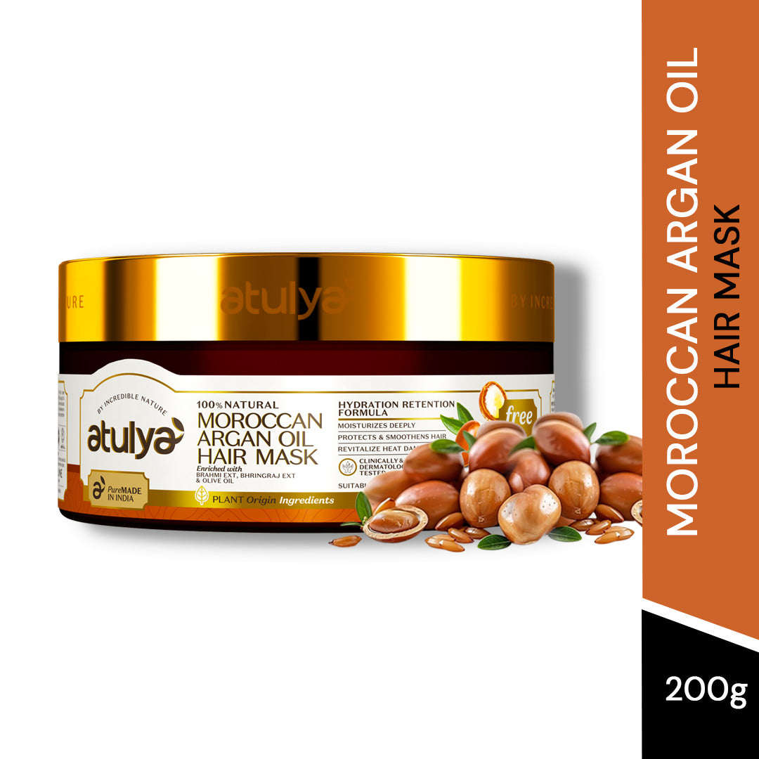 Atulya Moroccan Argan Oil Hair Mask | Hydration Retention - 200gm