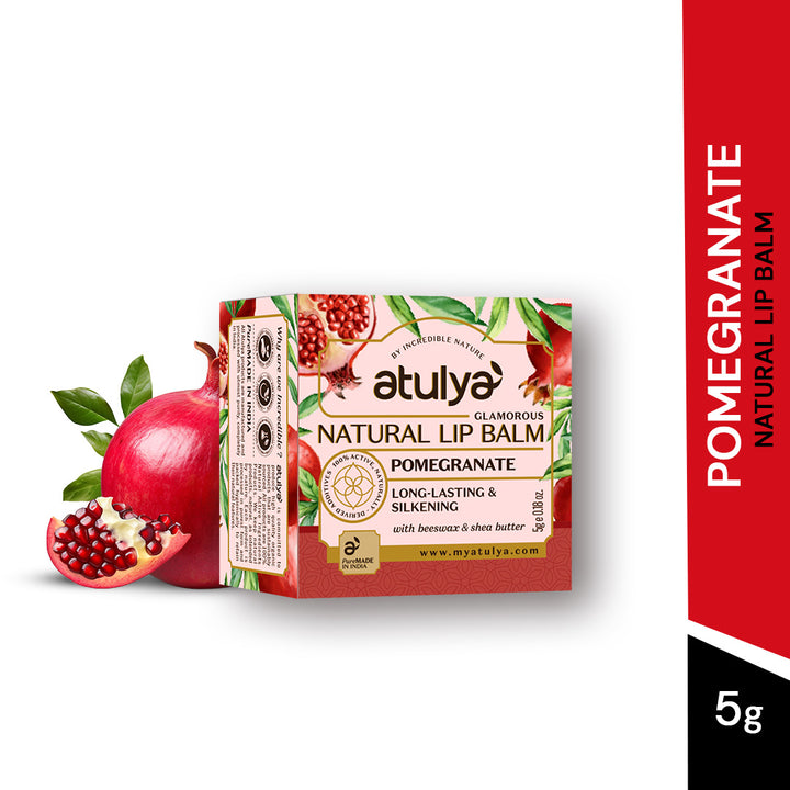 Atulya Pomegranate Lip Balm | Hydrates and Moisturises - 5gm