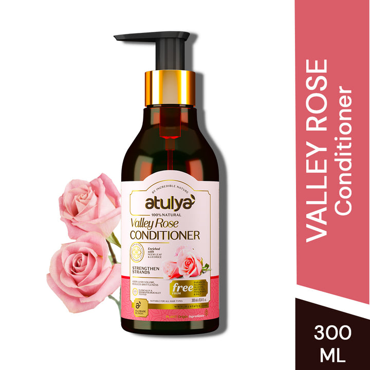 Atulya Valley Rose Conditioner | Strengthens Strands - 300ml