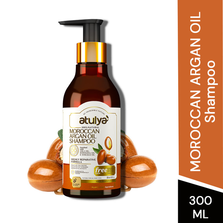 Atulya Moroccan Argan Oil Shampoo | Repairs Hair - 300ml