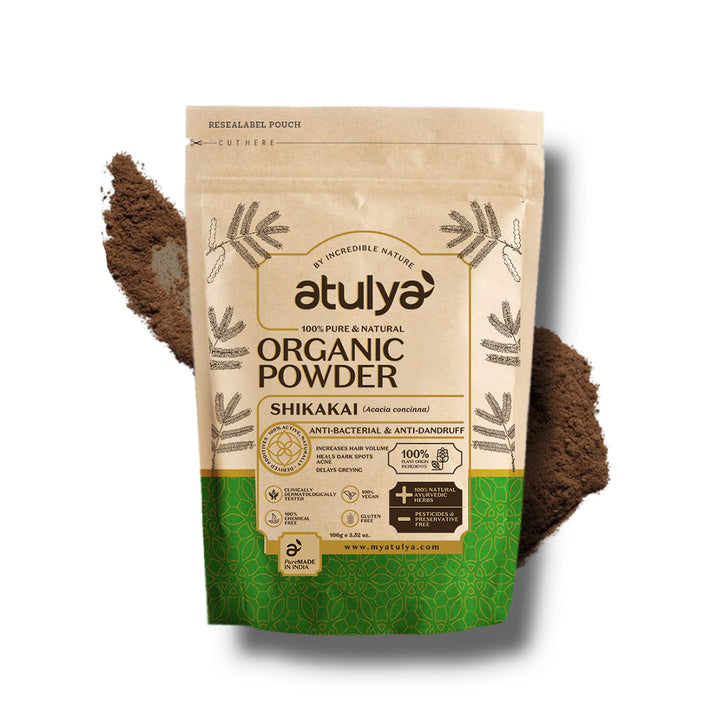 Atulya Shikakai Organic Powder - 100 % Pure & Natural - 100gm