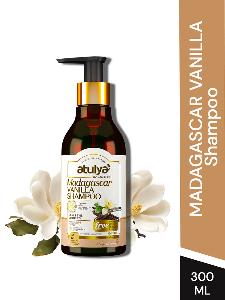 Atulya Madagascar Vanilla Hair Shampoo | Repairs Hair - 300ml