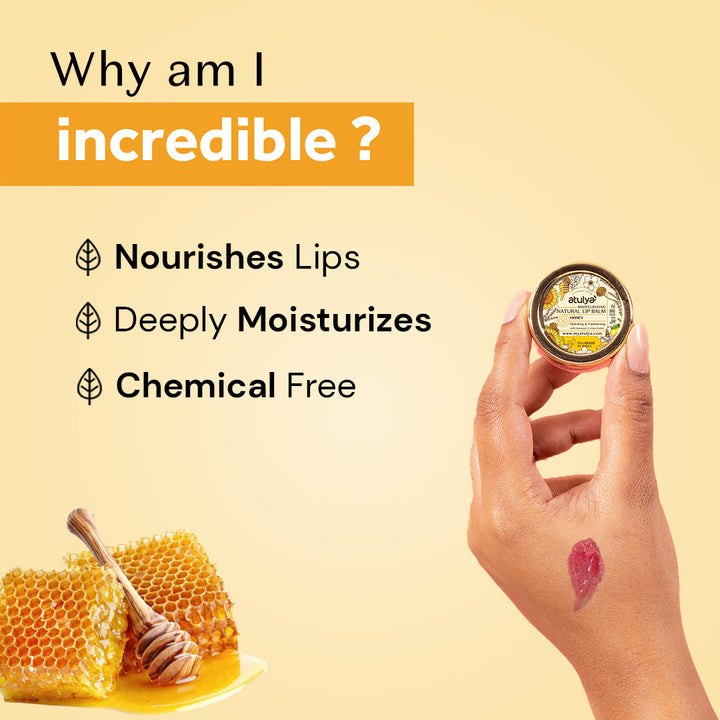 atulya Honey Lip Balm for Hydrating Lips - 5gm