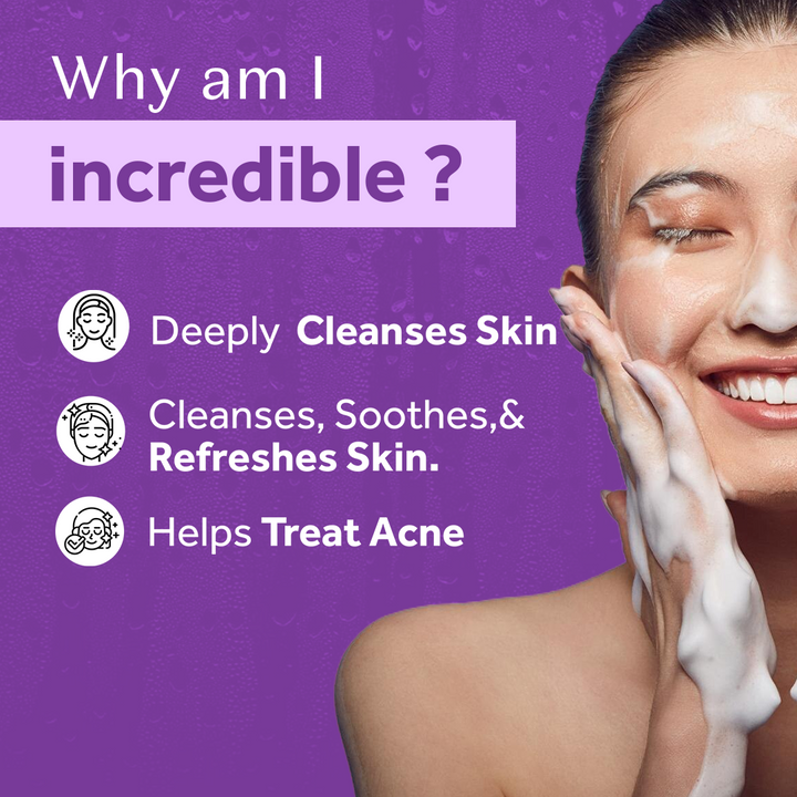 Atulya Lavender & Chamomile Foaming Face Wash With Built-in Silicone Brush - 150ml