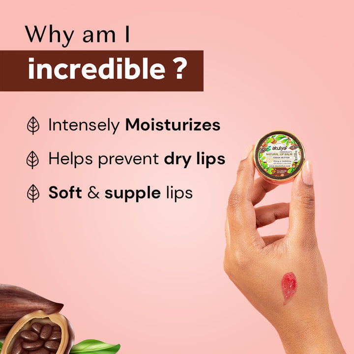 Atulya Lip Balm Cocoa Butter |Tinted and Shining Lips -5gm