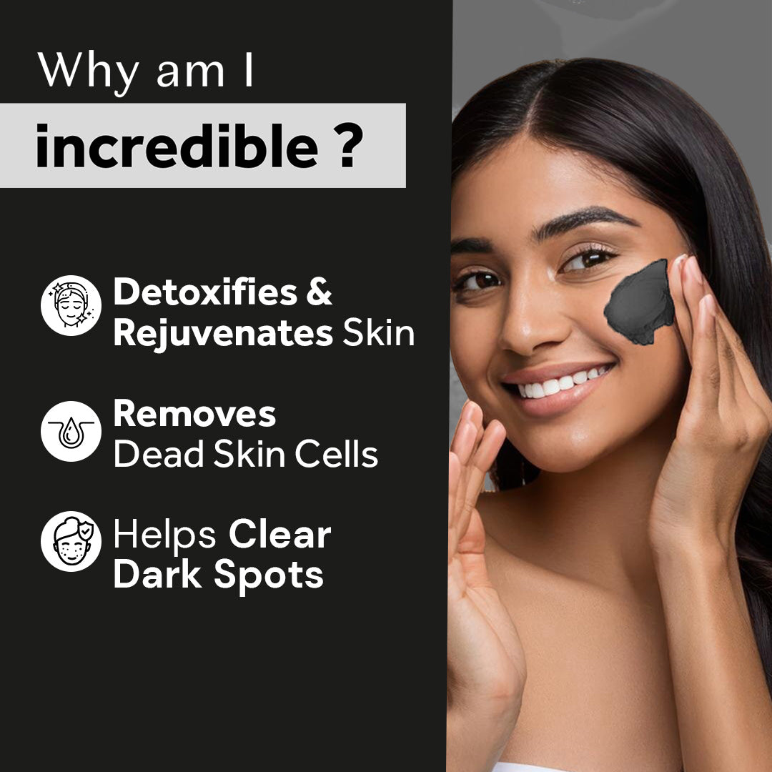 Atulya Activated Organic Bamboo Charcoal Face Mask | Detoxifying - 200g