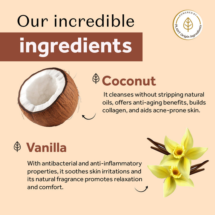 Atulya Coconut & Vanilla Handcrafted Soap for Dryness | Gentle Cleanser - 100gm