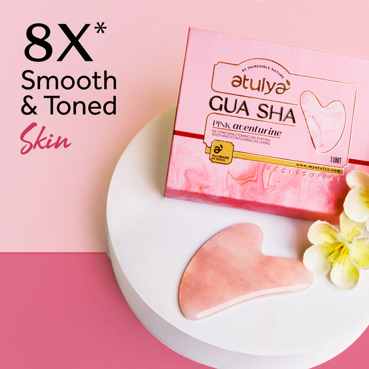 Atulya Gua Shua | Pink Aventurine | De-puffing and De-stressing