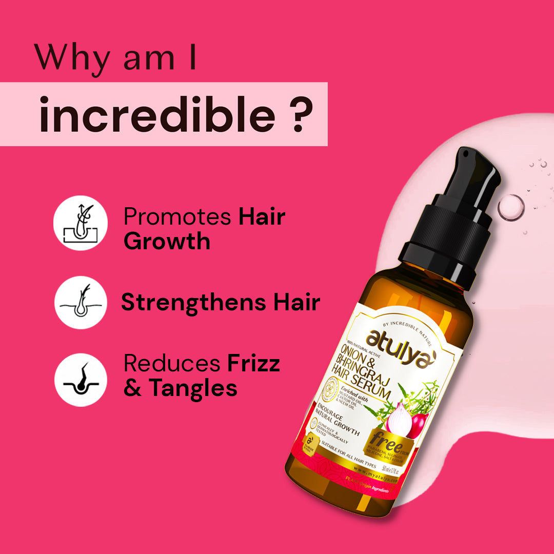 Atulya Onion & Bhringraj Hair Serum for Natural Hair Growth - 50ml