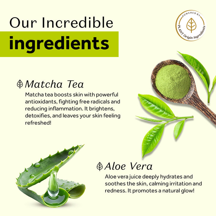 Atulya Matcha Tea Face Mask | Brightens Tone and Removes Blemishes - 200gm