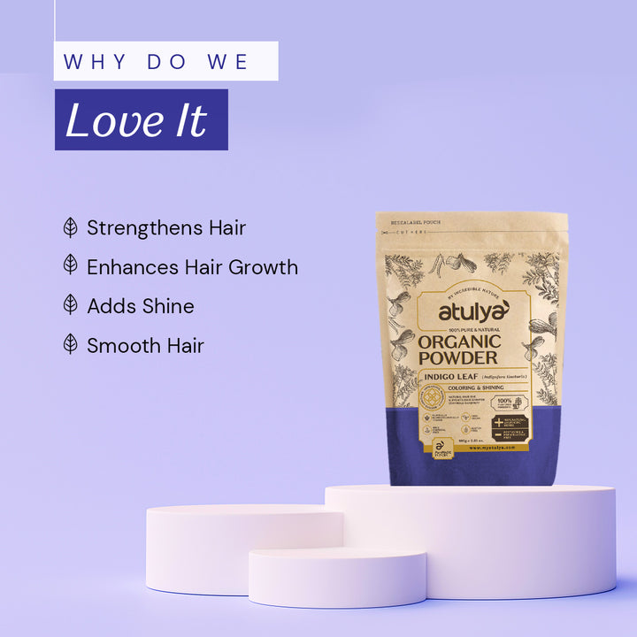 Atulya Indigo Leaf Organic Powder | 100% Pure & Natural - 100gm