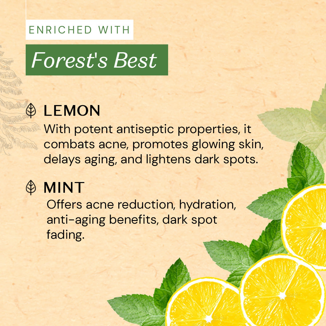 Atulya Lemon & Mint Soap | Antifungal Cooling - 125gm