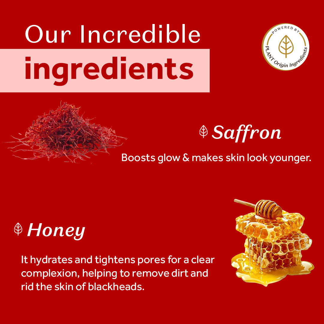Atulya Saffron & Honey Face Wash with Built-In Silicone Brush - 150ml