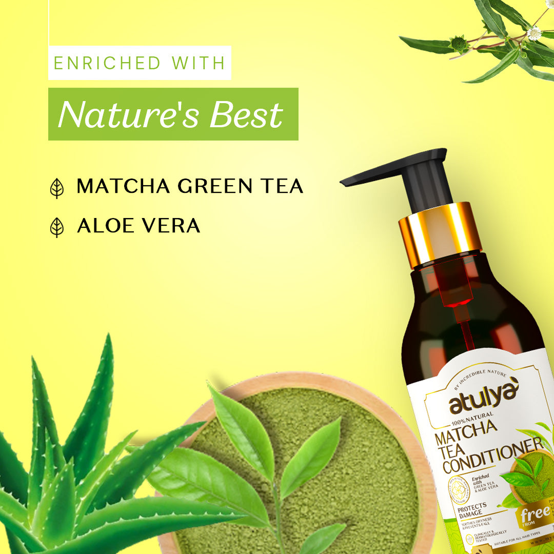 Atulya Matcha Tea Conditioner | Protects Damaged Hair - 300ml