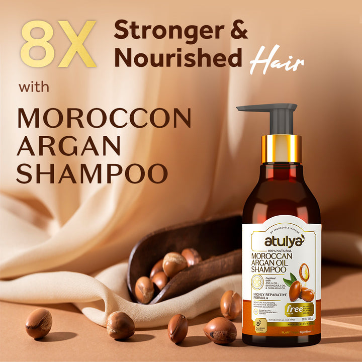 Atulya Moroccan Argan Oil Shampoo | Repairs Hair - 300ml