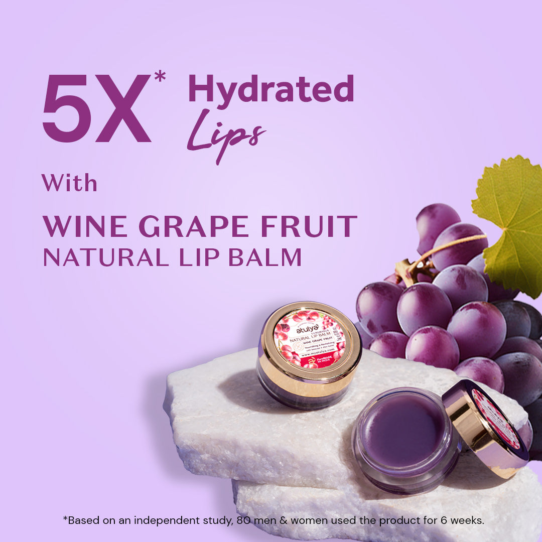 Atulya Wine Grape Fruit Natural Lip Balm | For Nourishing Lips - 5gm