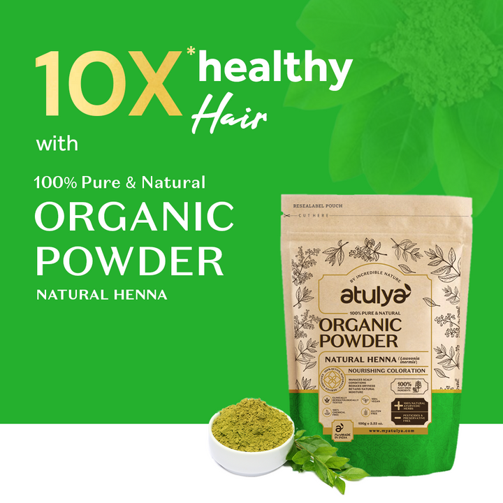 Atulya Organic Henna Powder | Nourishing Coloration - 100gm