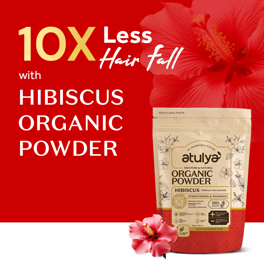 Atulya Organic Hibiscus Powder | Strengthening and Nourishing - 100gm
