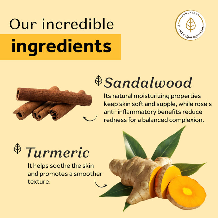Atulya Sandalwood & Turmeric Handcrafted Soap | Hydrates and Brightens Skin - 100gm