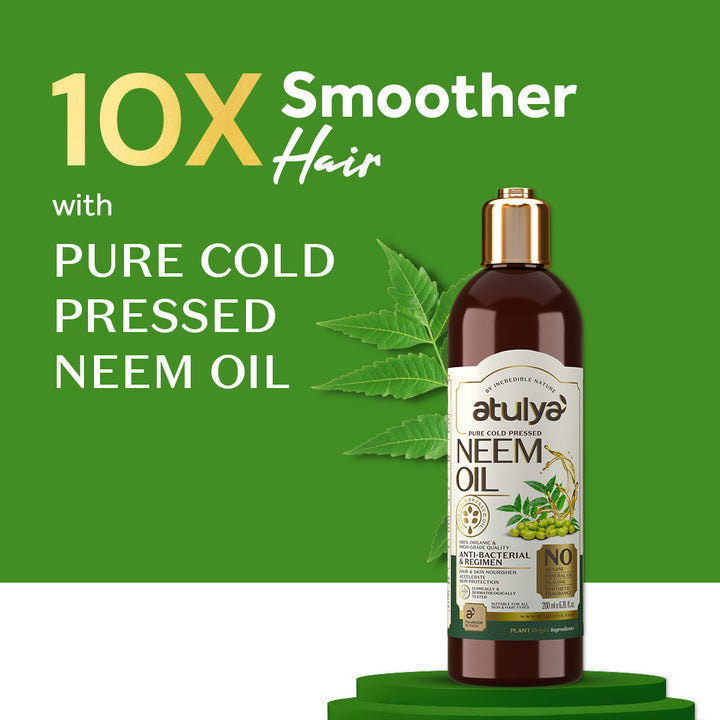 Atulya Neem Pure Cold Pressed Oil | Anti-bacterial - 200ml