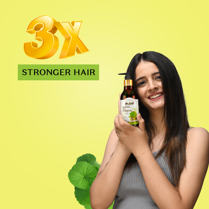 Atulya Matcha Tea Shampoo | Restores Hair Lustre- 300ml