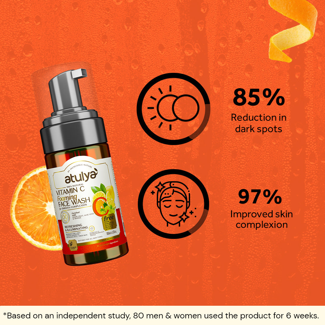 Atulya Vitamin C Foaming Face Wash With Pump- 100ml