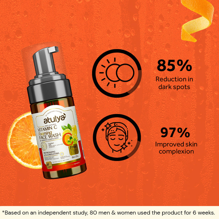 Atulya Vitamin C Foaming Face Wash With Pump- 100ml