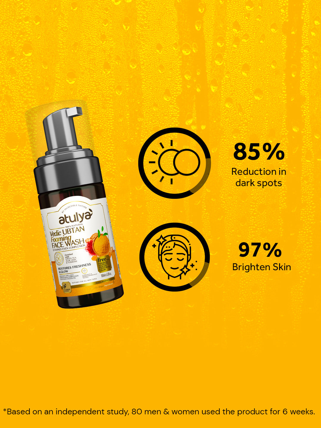 Atulya Vedic Ubtan Foaming Face Wash With Pump | Restores Glow - 100ml