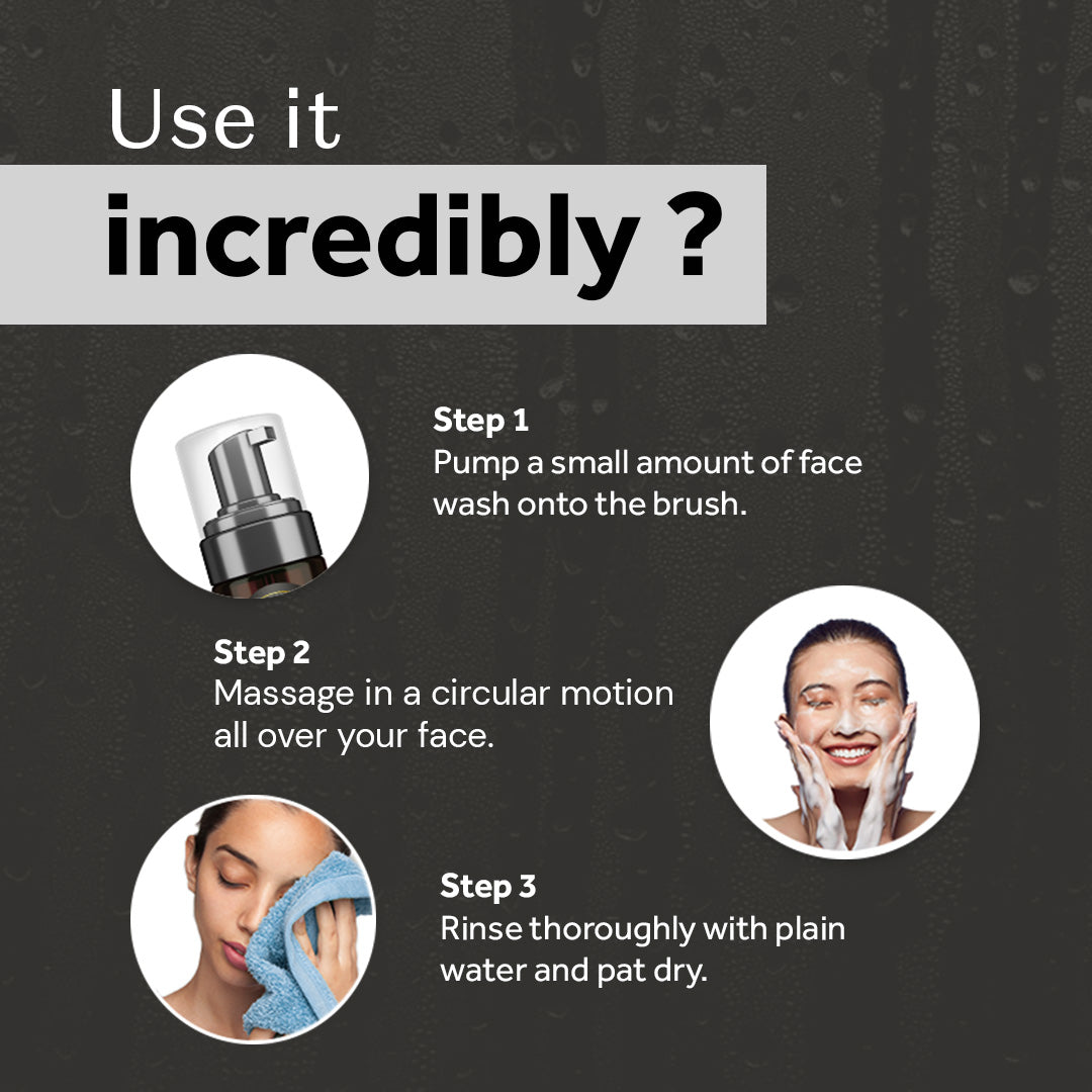 Atulya Activated Organic Bamboo Charcoal Foaming Face Wash | Gentle Exfoliator - 100ml