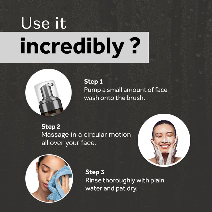 Atulya Activated Organic Bamboo Charcoal Foaming Face Wash | Gentle Exfoliator - 100ml