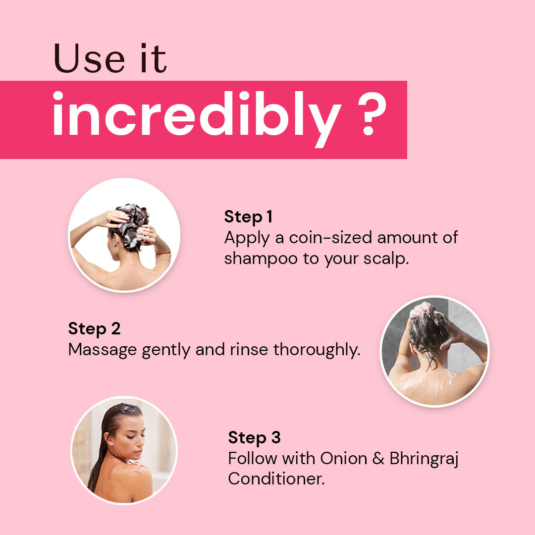 Atulya Onion & Bhringraj Hair Shampoo | Anti-dandruff Shampoo - 300ml