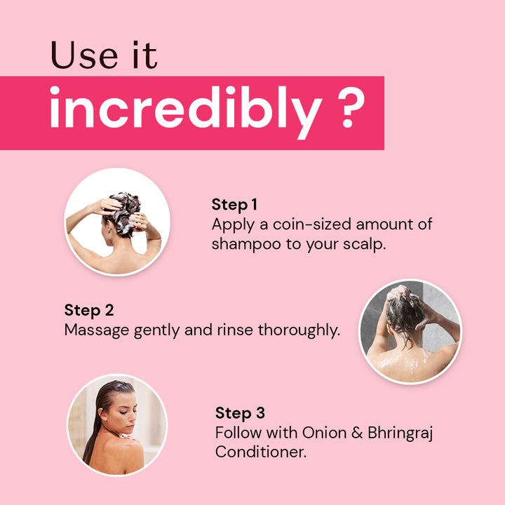 Atulya Onion & Bhringraj Hair Shampoo | Anti-dandruff Shampoo - 300ml