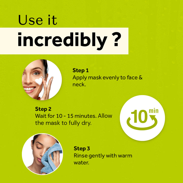 Atulya Matcha Tea Face Mask | Brightens Tone and Removes Blemishes - 200gm