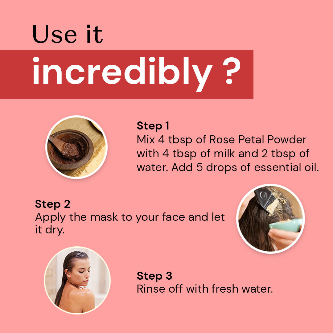 Atulya Rose Petals Organic Powder |100% Pure & Natural - 100gm