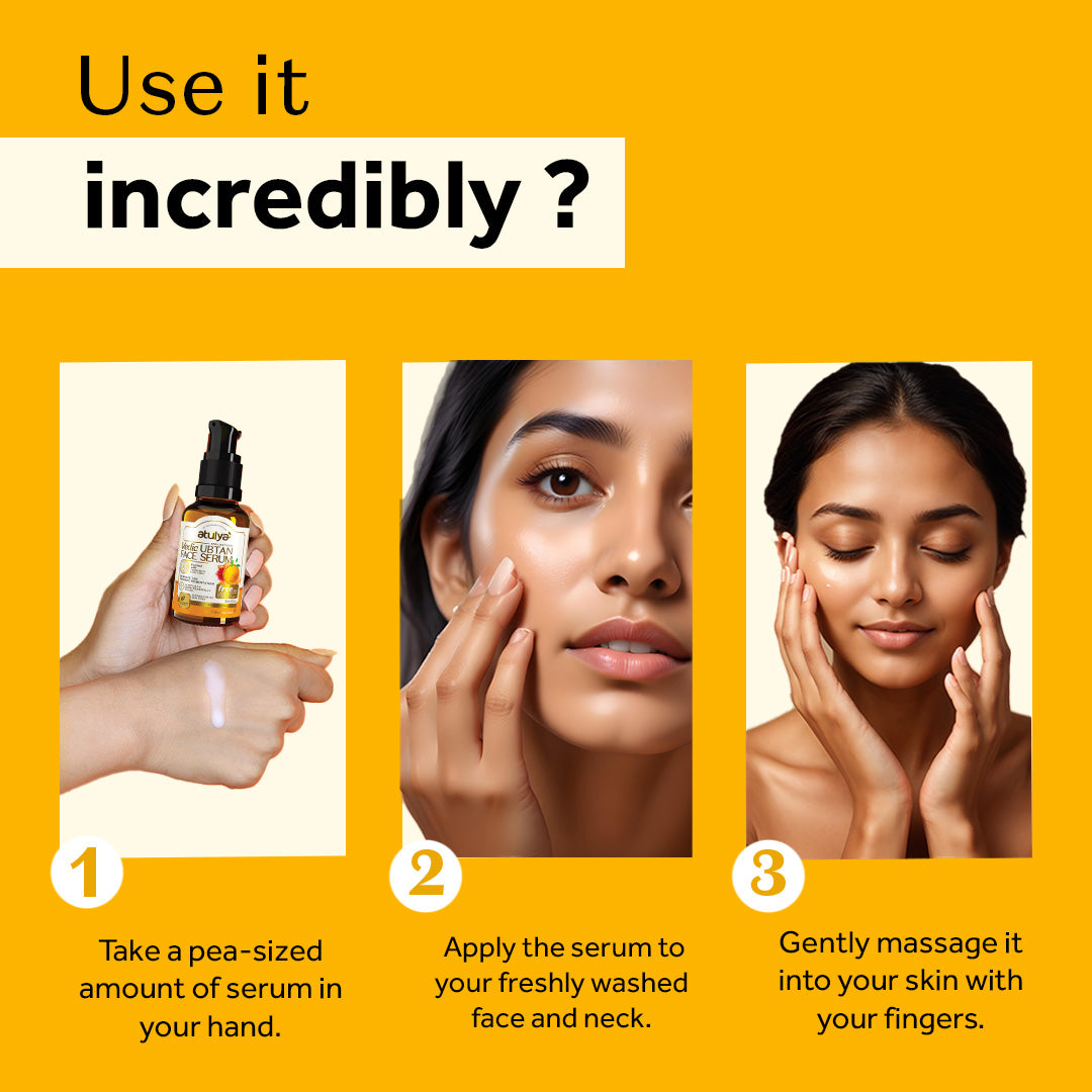 Atulya Vedic Ubtan Face Serum | Minimises Tan and Pigmentation - 30ml