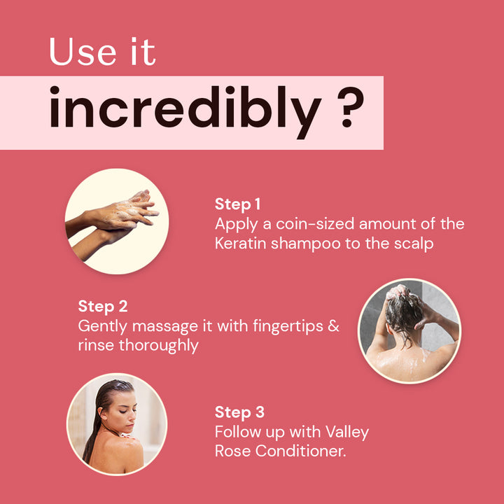 Atulya Vally Rose Shampoo | Restores Shine and Volume - 300ml