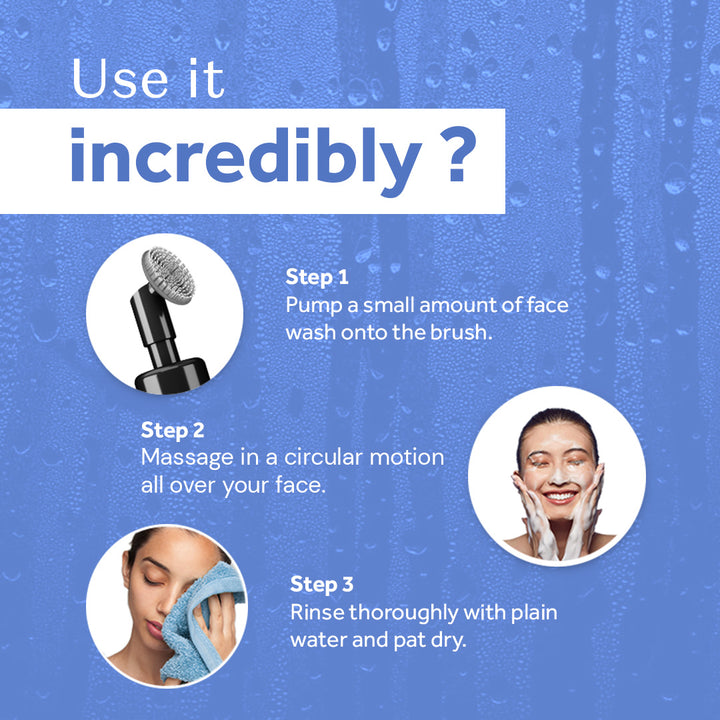 Atulya Rice Water Foaming Face Wash with Silicone Brush For Radiant Skin- 150ml