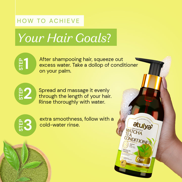 Atulya Matcha Tea Conditioner | Protects Damaged Hair - 300ml
